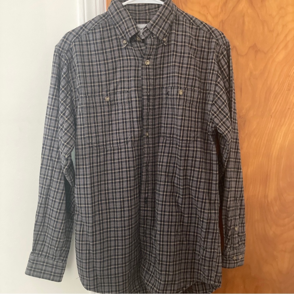 Cathartt Flannel Shirt Grey Black Tan